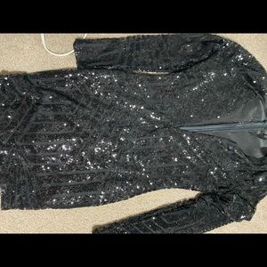 Black sequin dress